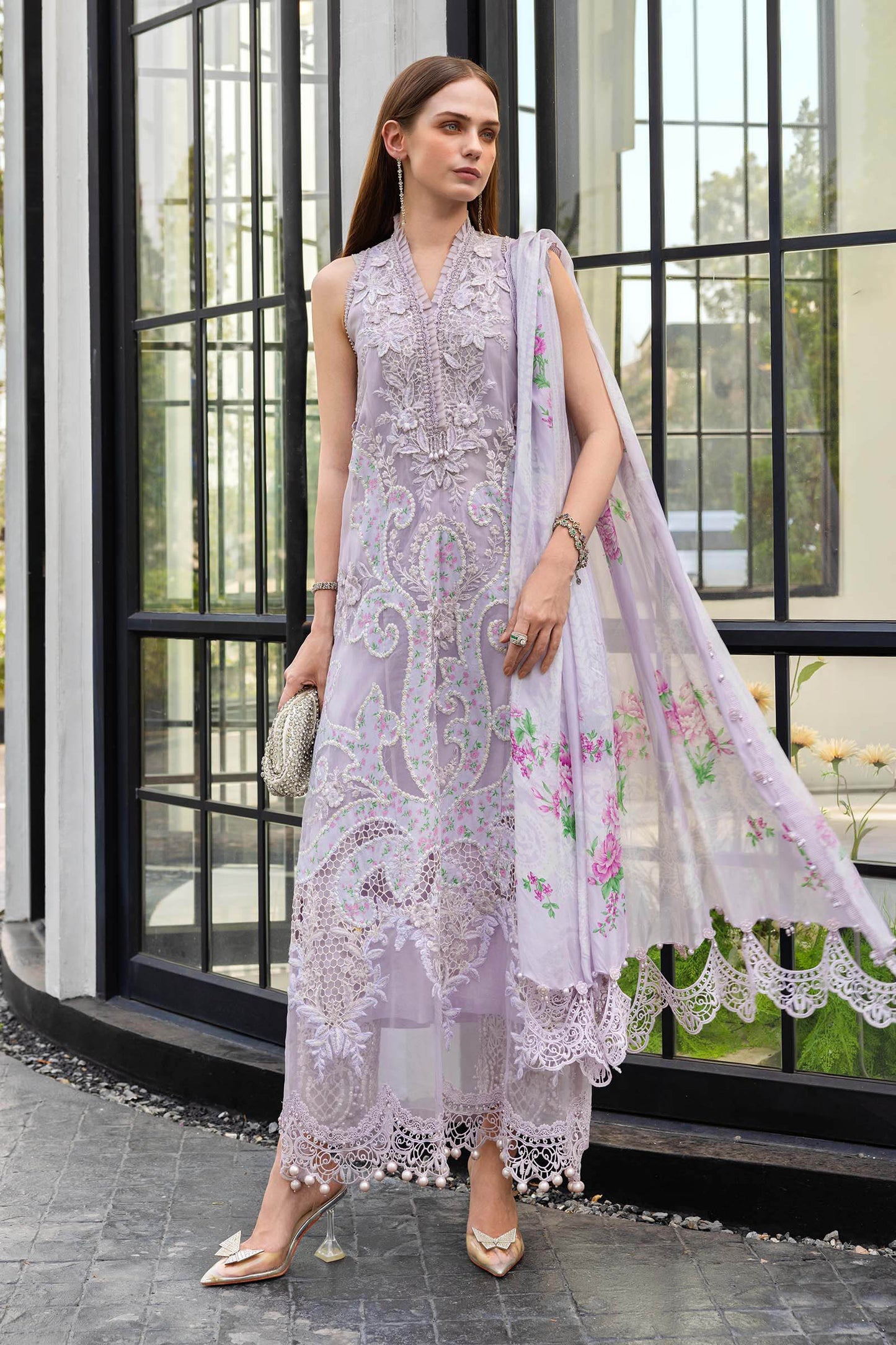 Maria B Luxury Embroidered Lawn 3Pc Unstitched Suit