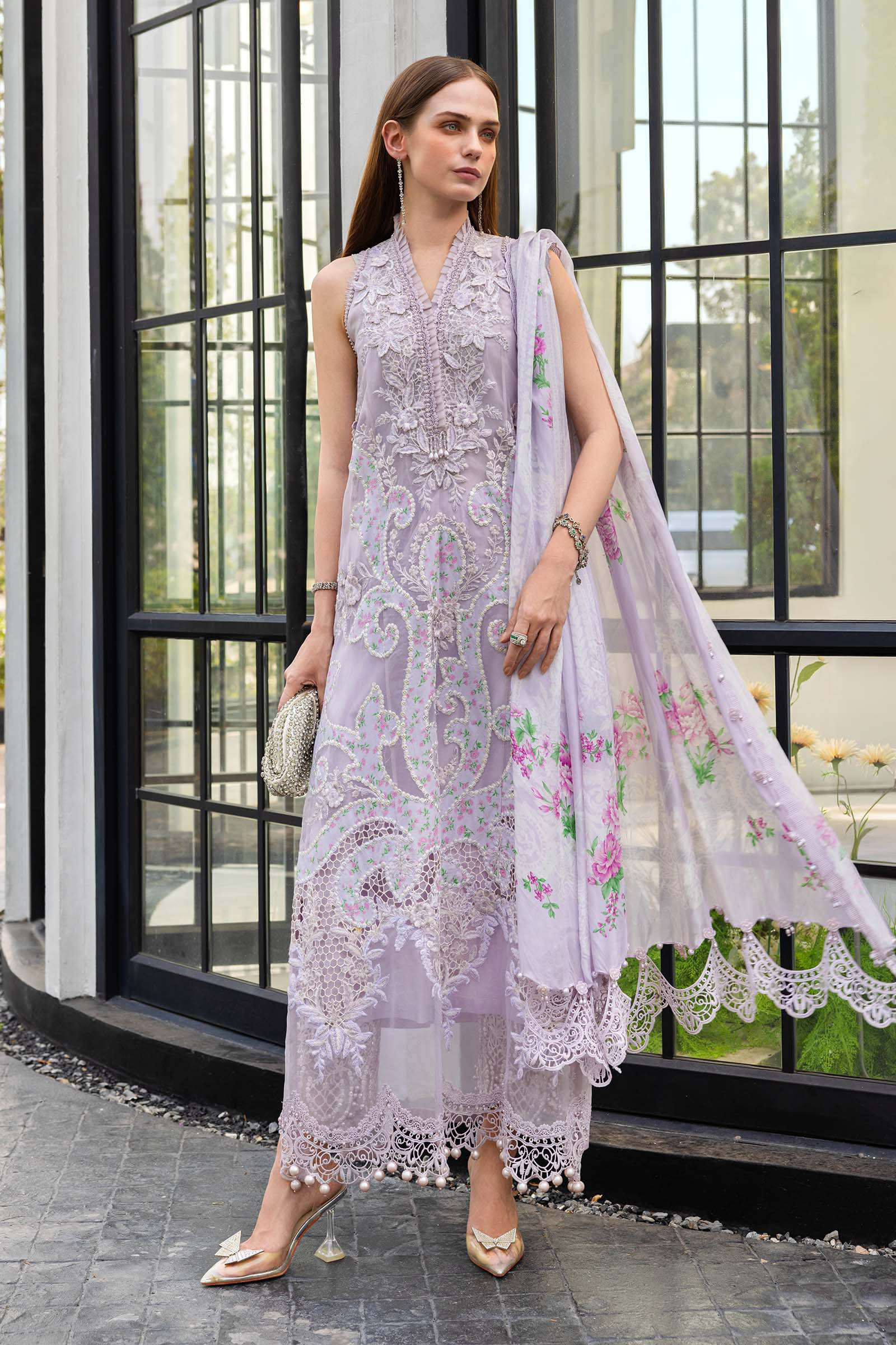 Maria B Luxury Embroidered Lawn 3Pc Unstitched Suit