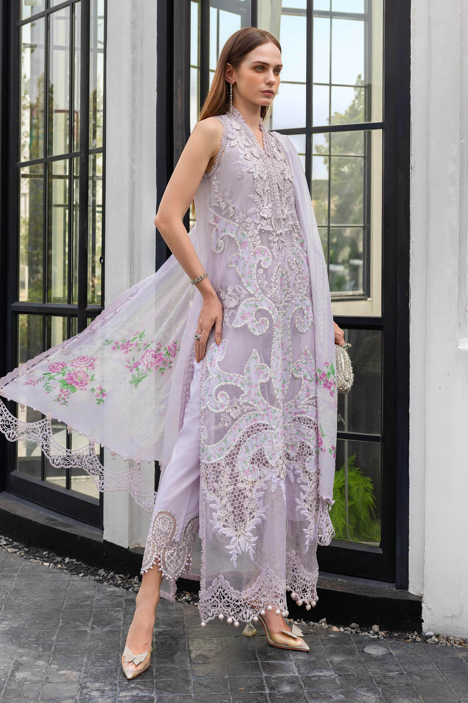 Maria B Luxury Embroidered Lawn 3Pc Unstitched Suit