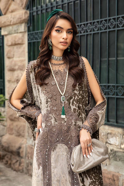 Maria.B Luxury Velvet 3 Piece Unstitched Embroidered Palachi Suit