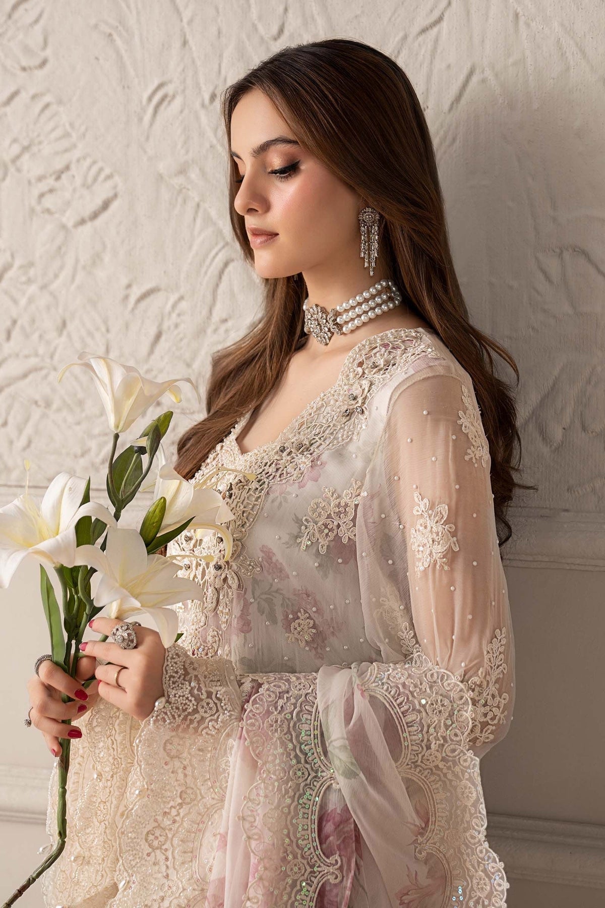 Maria.B Luxury Chiffon Embroidered 3 Pc Unstitched Collection