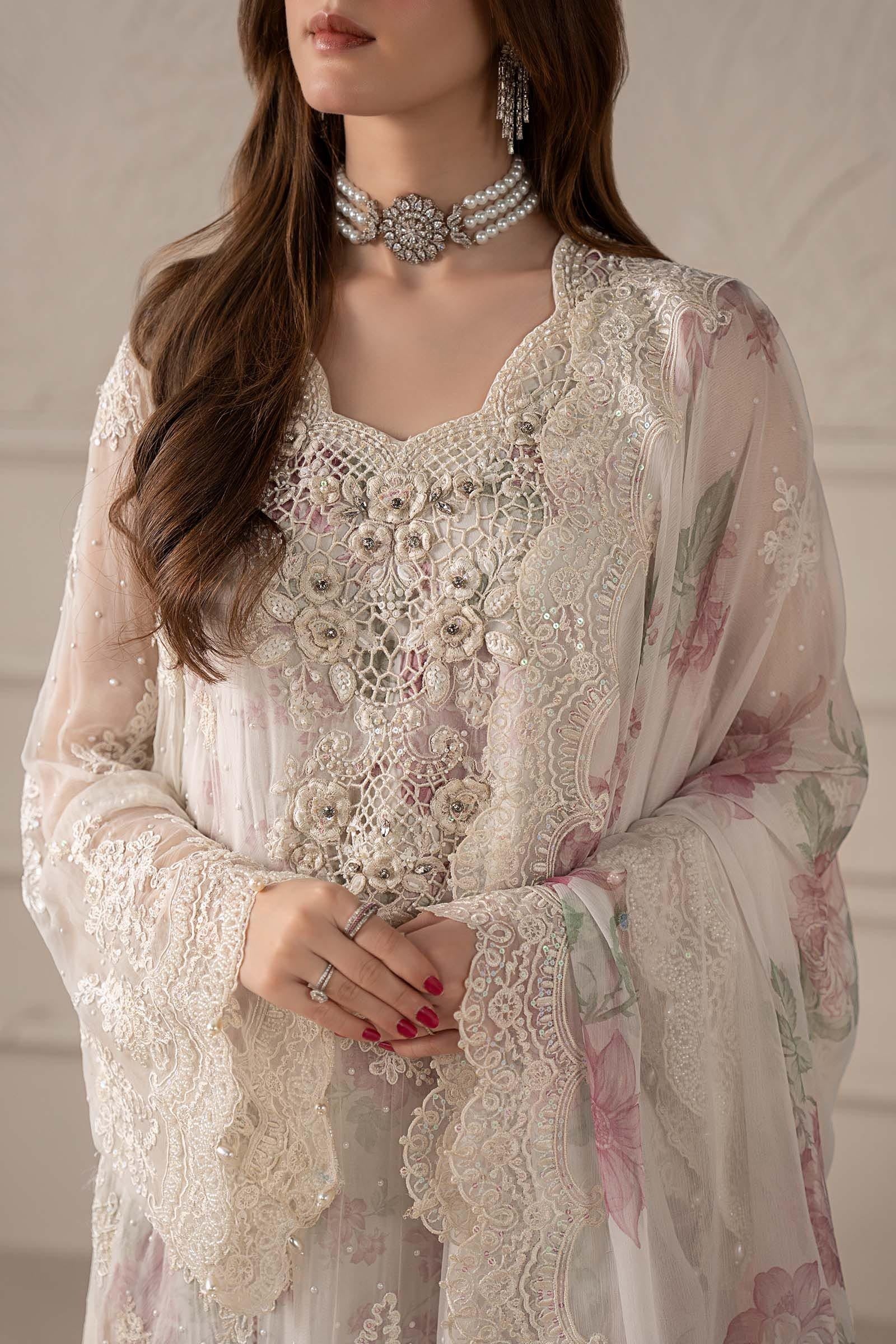 Maria.B Luxury Chiffon Embroidered 3 Pc Unstitched Collection