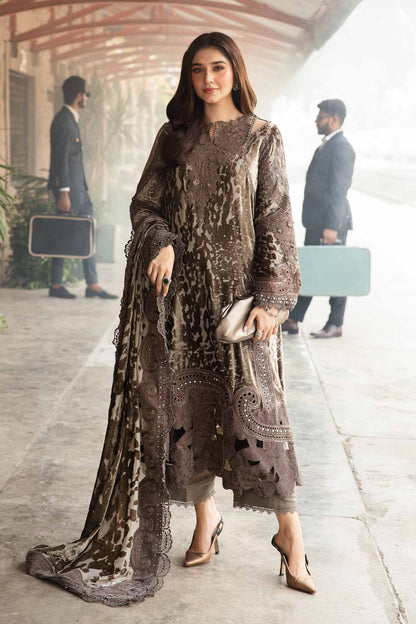 Maria.B Luxury Velvet 3 Piece Unstitched Embroidered Palachi Suit