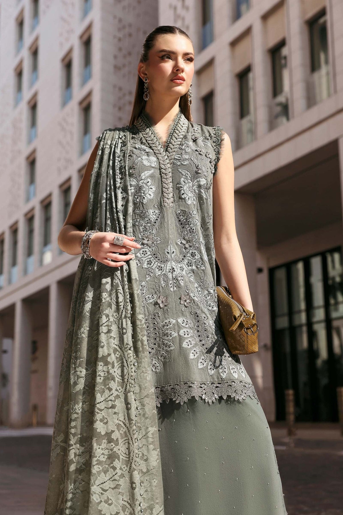 Maria.B - Luxury Lawn Embroidered 3 Piece Unstitched - D