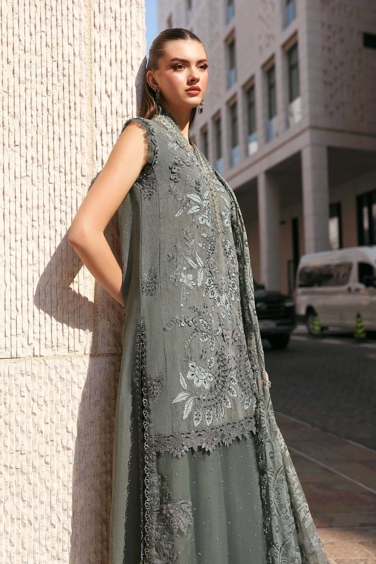 Maria.B - Luxury Lawn Embroidered 3 Piece Unstitched - D