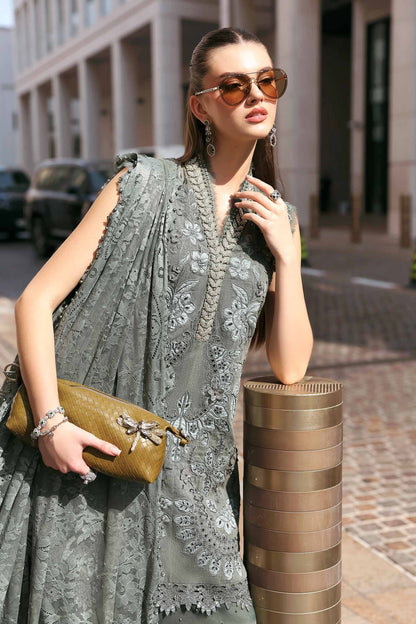 Maria.B - Luxury Lawn Embroidered 3 Piece Unstitched - D