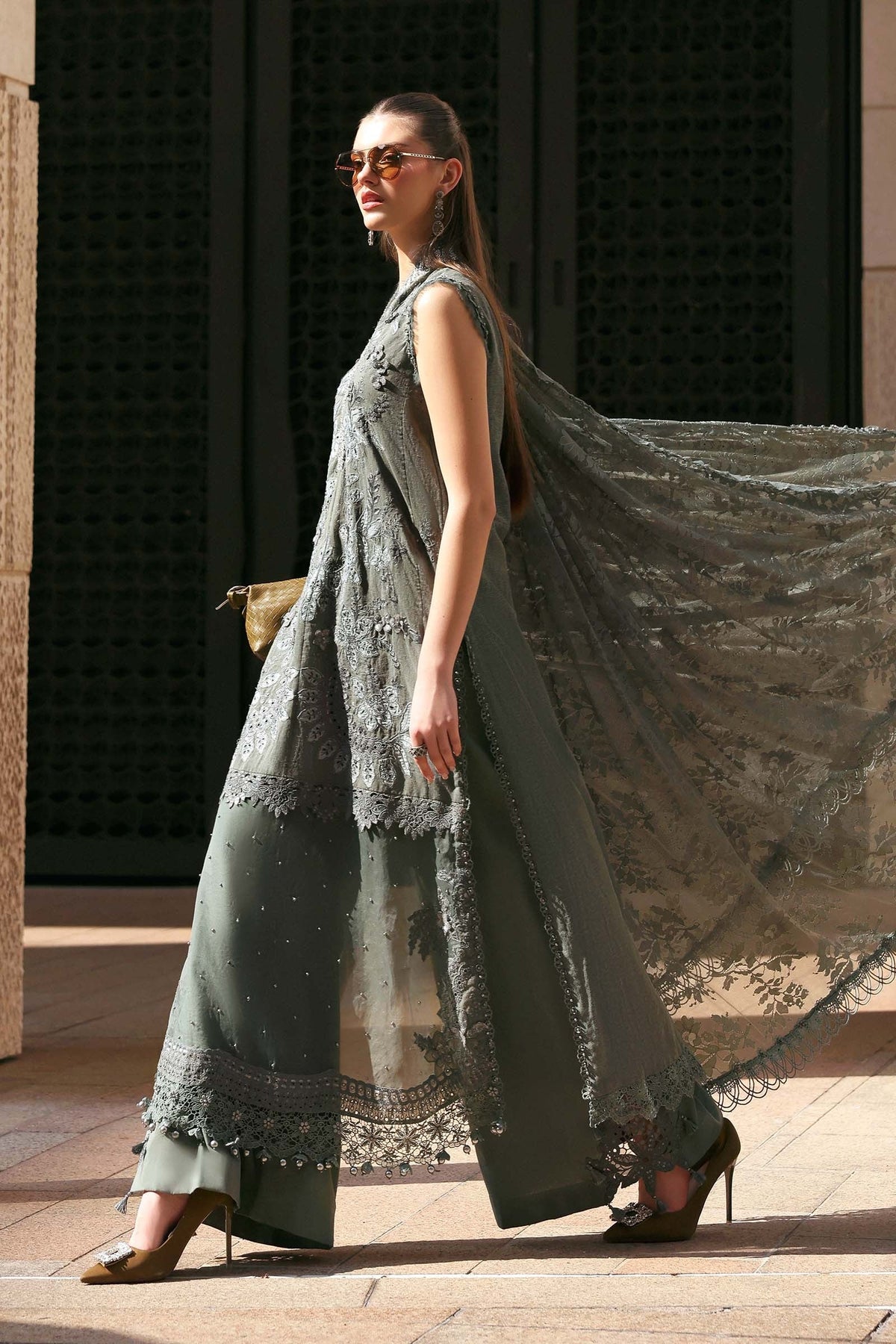 Maria.B - Luxury Lawn Embroidered 3 Piece Unstitched - D