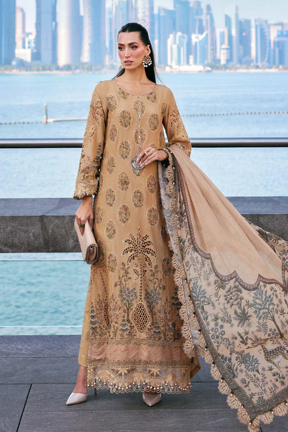 Maria.B Luxury Embroidered Jacquard Lawn Unstitched 3Pc Suit D