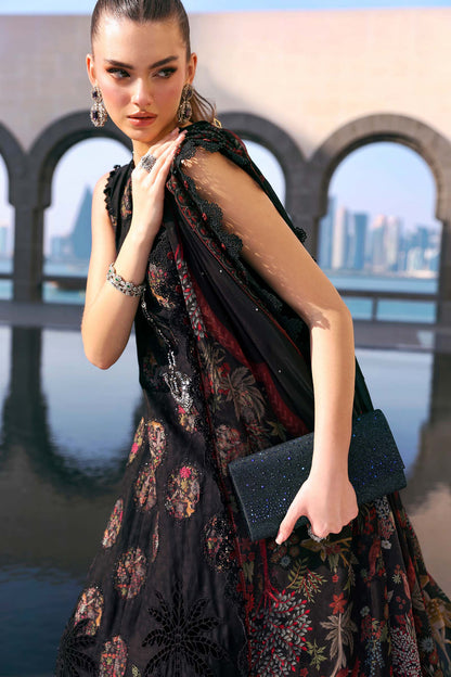 Maria.B Luxury Embroidered Jacquard Lawn Unstitched 3Pc Suit D