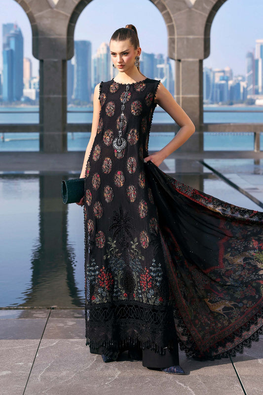 Maria.B Luxury Embroidered Jacquard Lawn Unstitched 3Pc Suit D