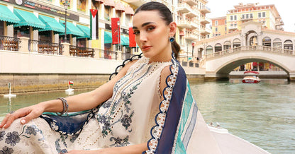 Maria.B Luxury Lawn Unstitched Embroidered 3Pc Suit D
