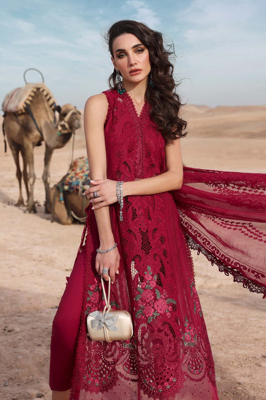 Maria.B 3 Piece Unstitched Embroidered Lawn Suit | D