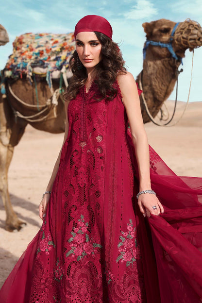 Maria.B 3 Piece Unstitched Embroidered Lawn Suit | D