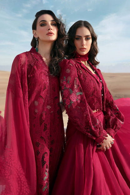 Maria.B 3 Piece Unstitched Embroidered Lawn Suit | D