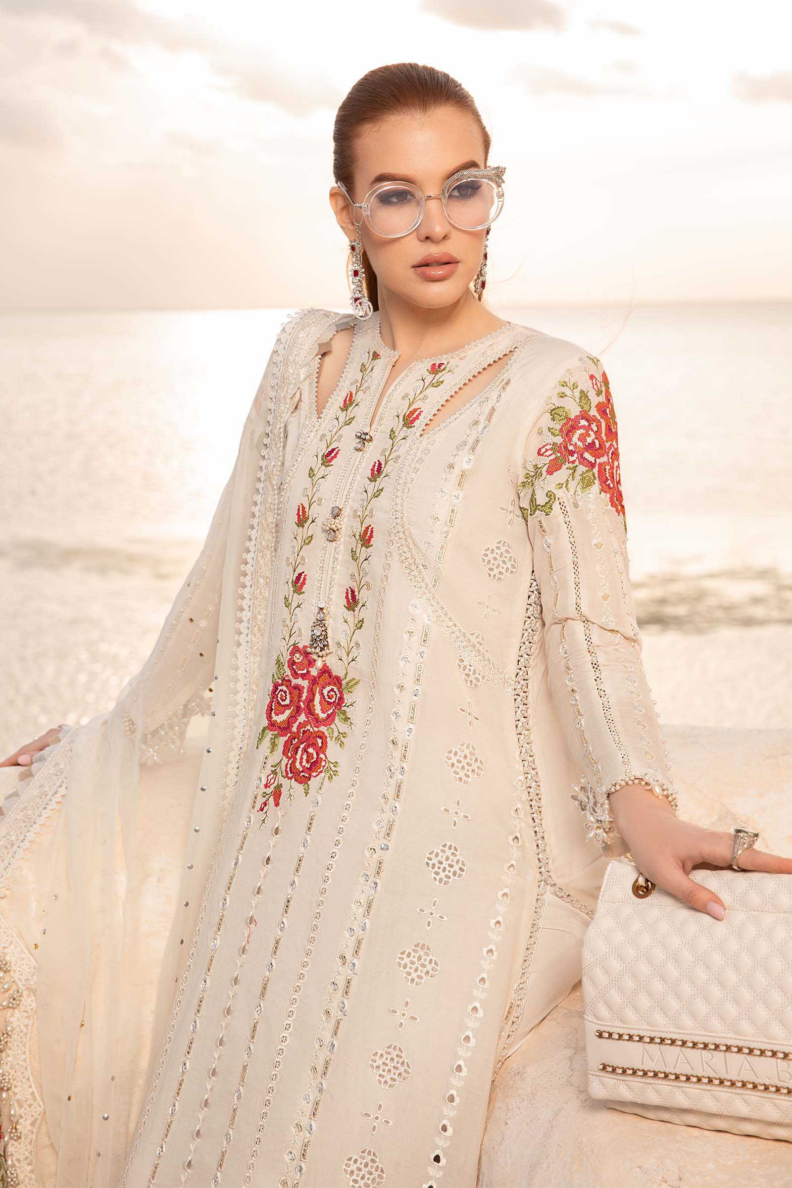 Maria.B Embroidered Luxury Lawn Unstitched 3Pc Suit D