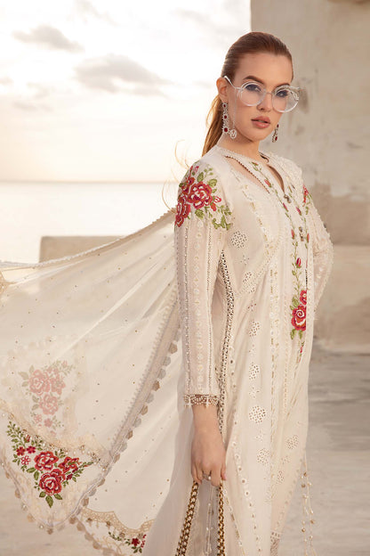 Maria.B Embroidered Luxury Lawn Unstitched 3Pc Suit D