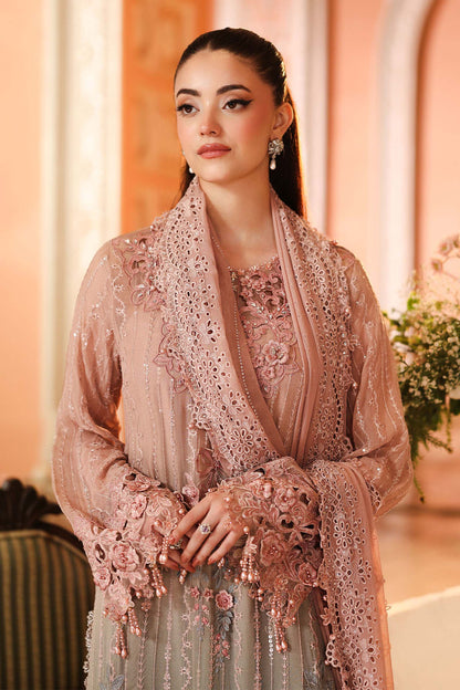 Maria B Blossom Luxury Embroidered Pure Chiffon 3Pc Unstitched Suit