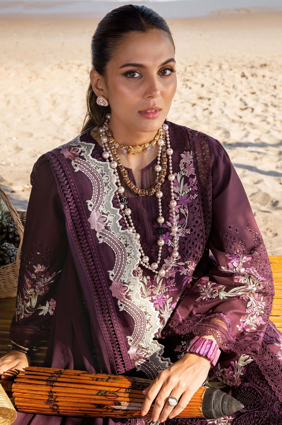 Saira Shakira Luxury Lawn Embroidered 3 Piece Unstitched - DAHLIA - B