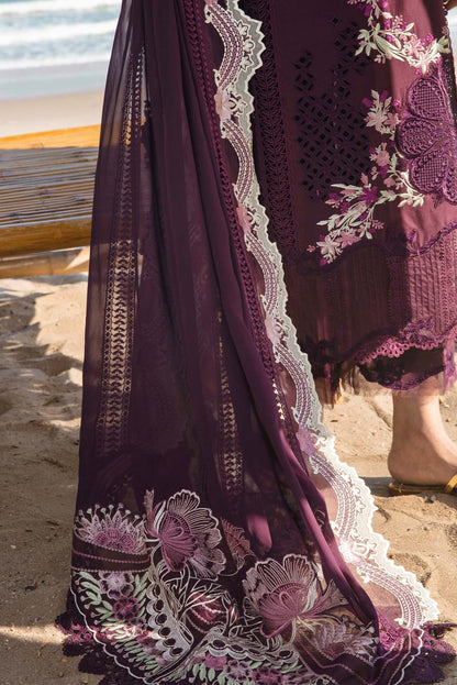 Saira Shakira Luxury Lawn Embroidered 3 Piece Unstitched - DAHLIA - B