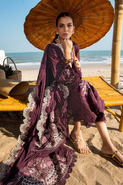 Saira Shakira Luxury Lawn Embroidered 3 Piece Unstitched - DAHLIA - B
