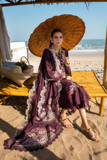 Saira Shakira Luxury Lawn Embroidered 3 Piece Unstitched - DAHLIA - B