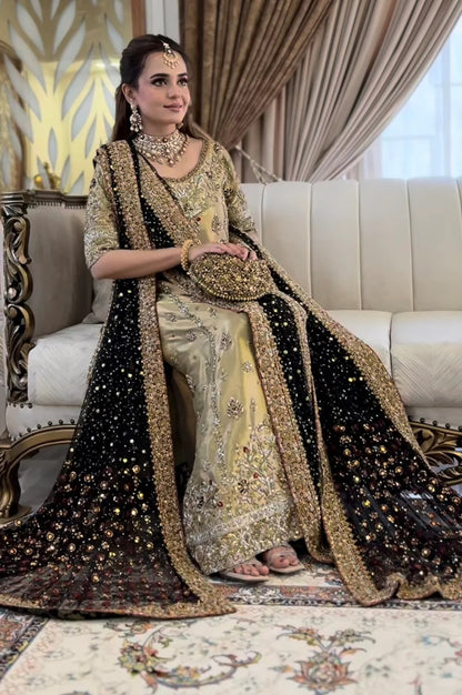 Haris Shakeel - Sumbul Iqbal - Luxury Myssory Embroidered 3 Piece Unstitched