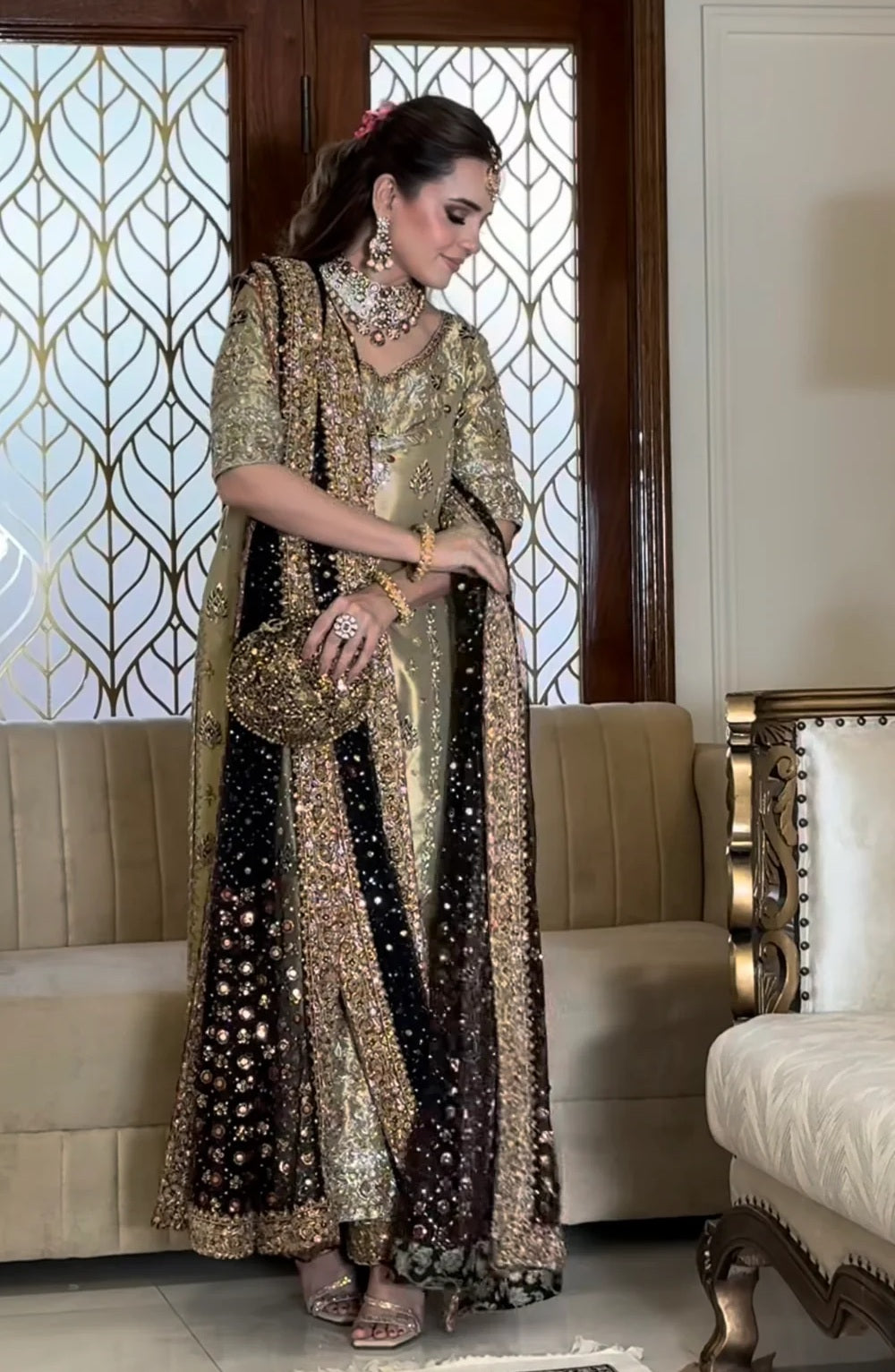 Haris Shakeel - Sumbul Iqbal - Luxury Myssory Embroidered 3 Piece Unstitched