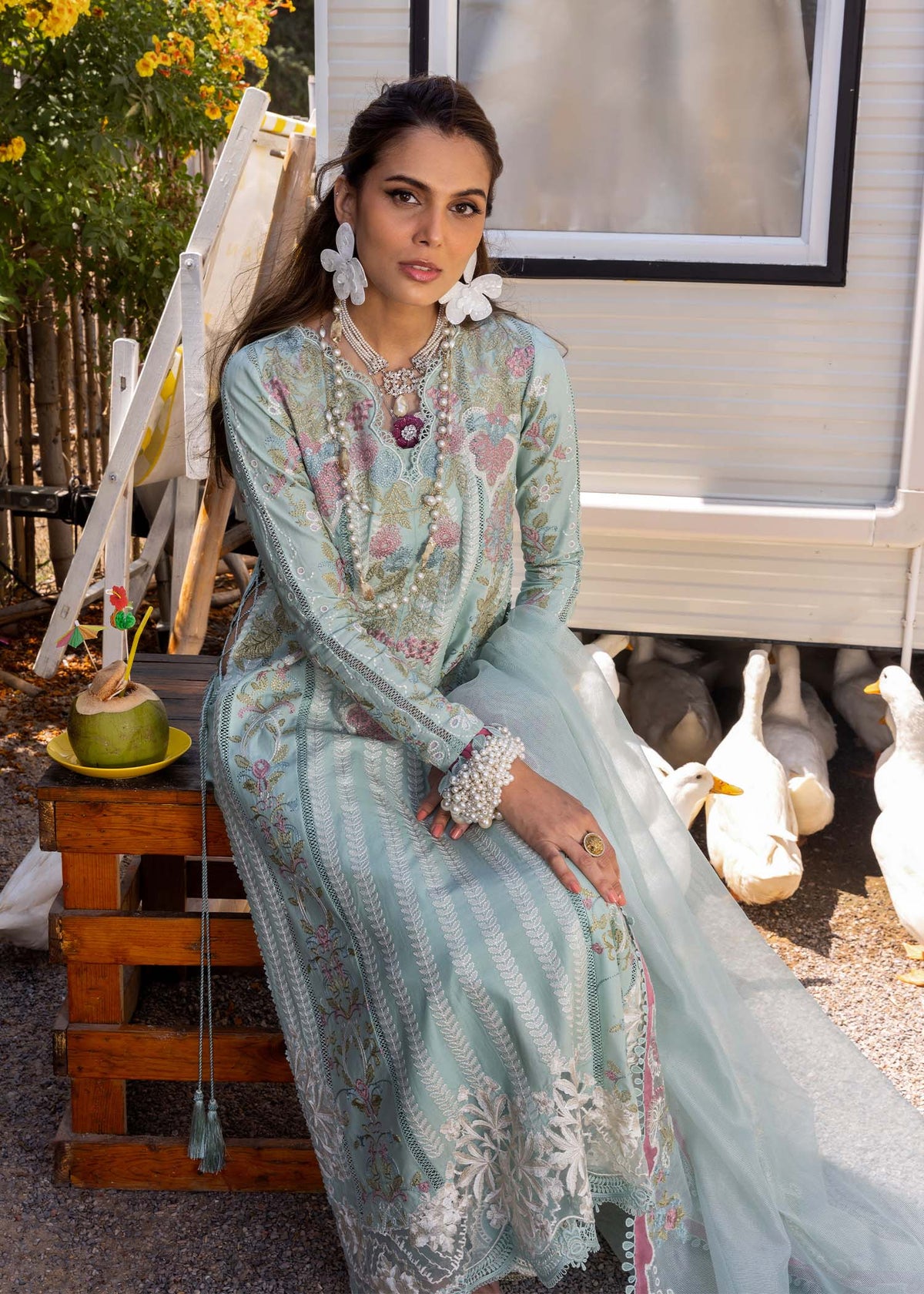 Saira Shakira Embroidered Luxury Lawn Unstitched 3Pc Suit DILARA - A