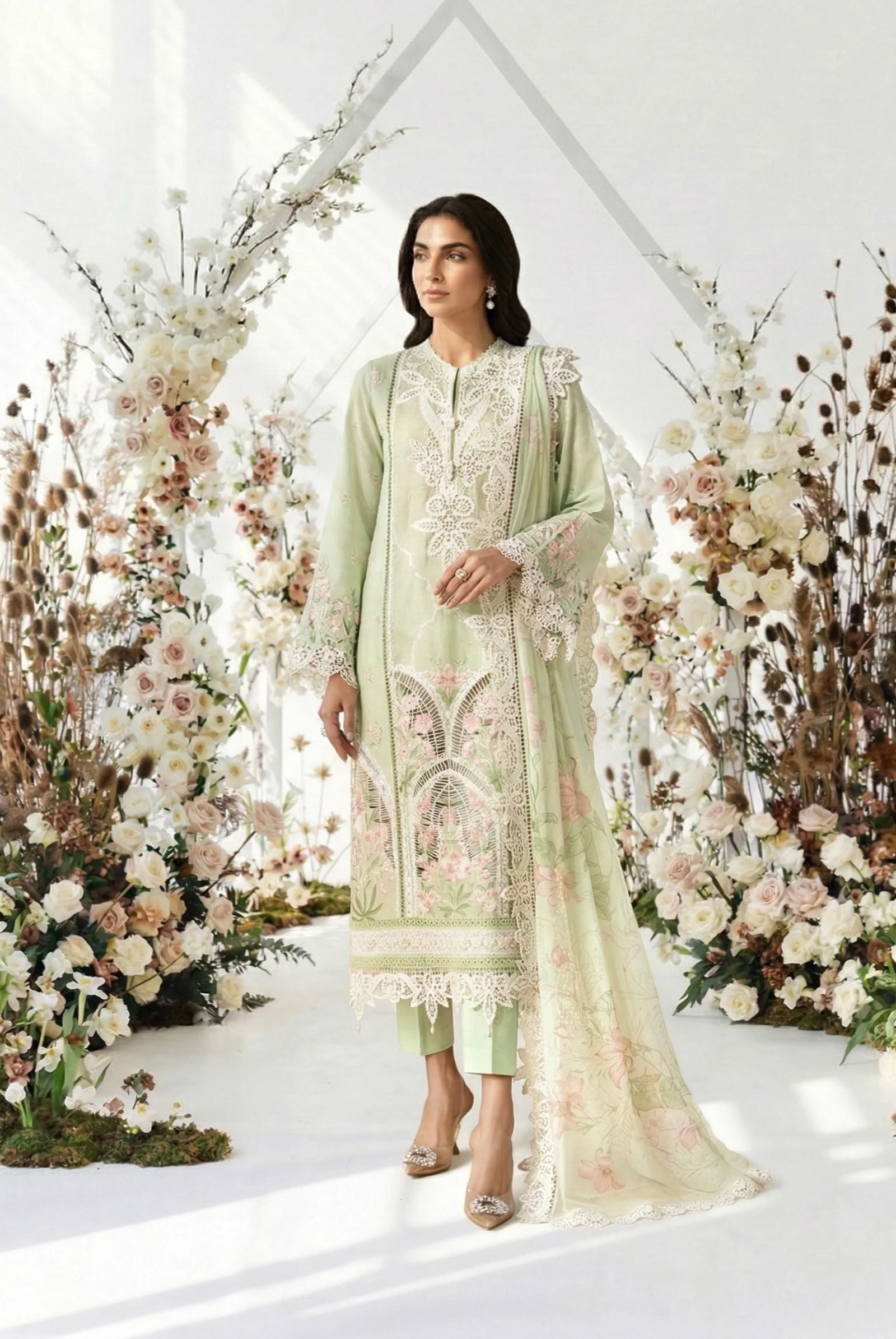 Maria.B Luxury Lawn Embroidered Unstitched Suit