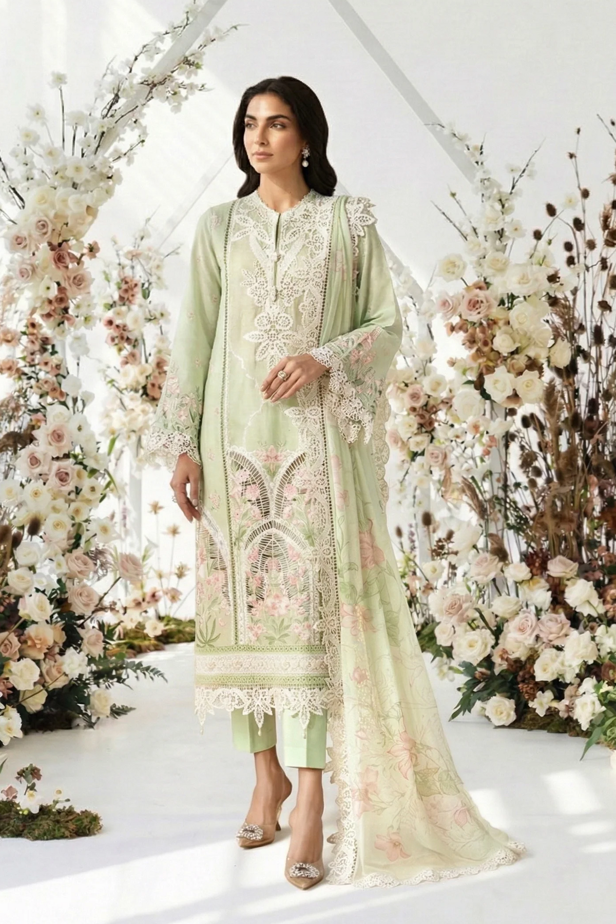 Maria.B Luxury Lawn Embroidered Unstitched Suit