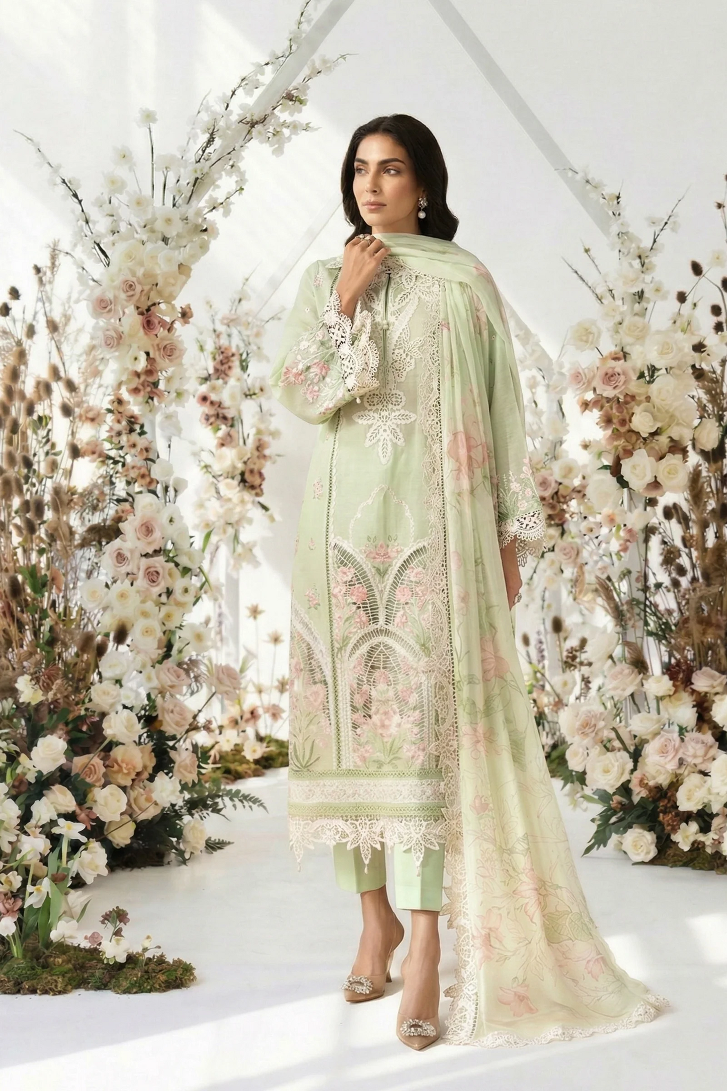 Maria.B Luxury Lawn Embroidered Unstitched Suit