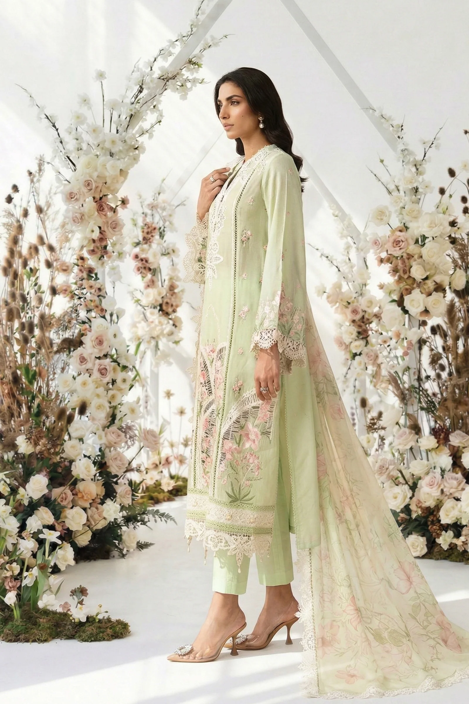 Maria.B Luxury Lawn Embroidered Unstitched Suit
