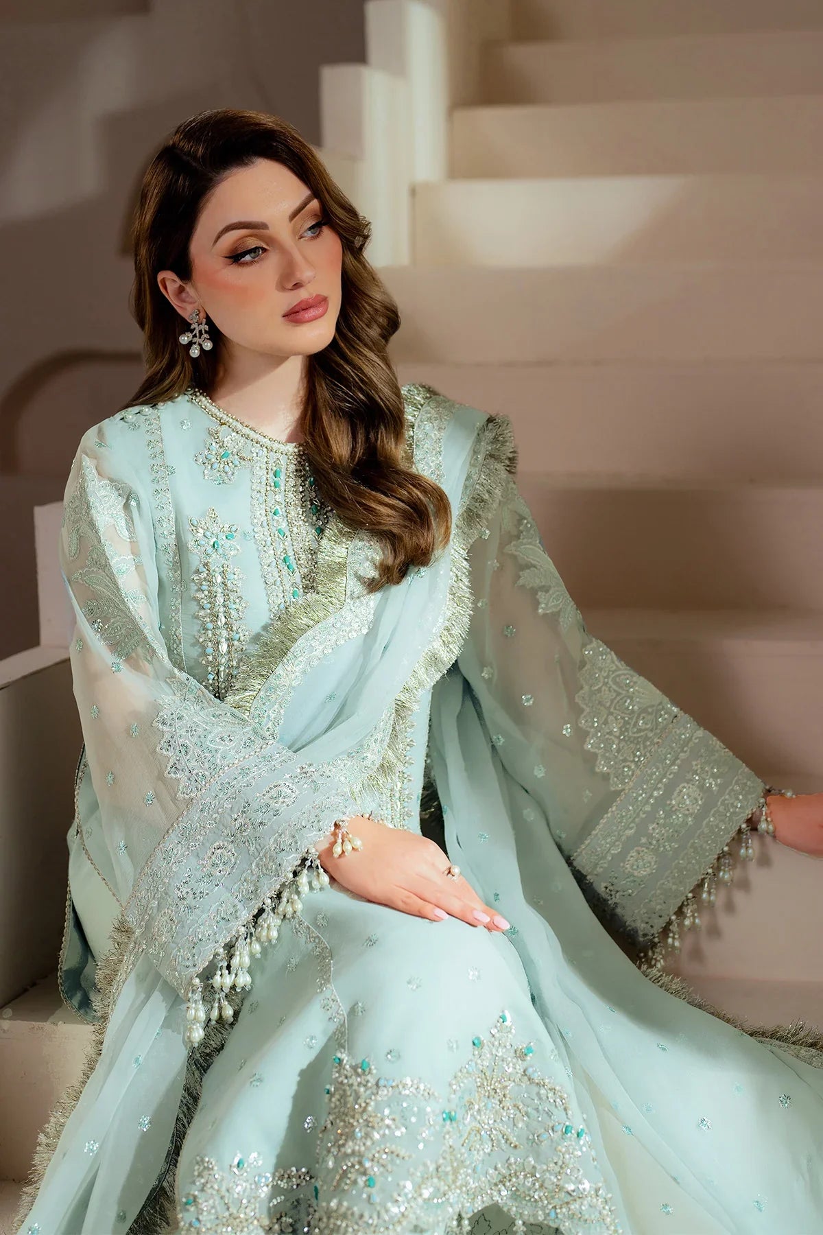 Alizeh Luxury Embroidered Organza Unstitched 3Pc Orla