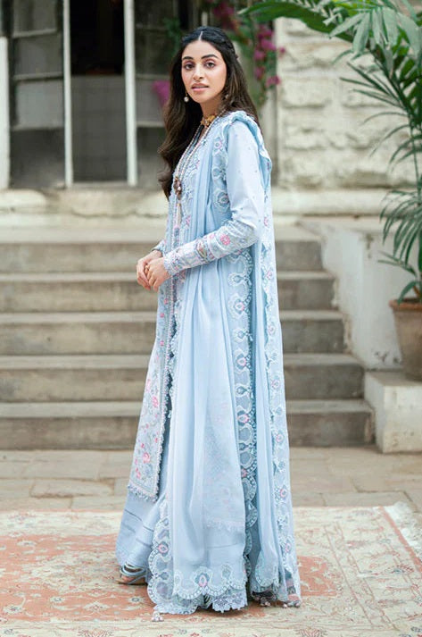 Qalamkar - Zarish - Luxury Lawn Embroidered 3 Piece Unstitched