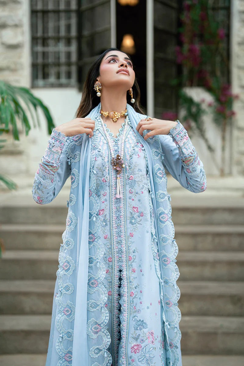 Qalamkar - Zarish - Luxury Lawn Embroidered 3 Piece Unstitched