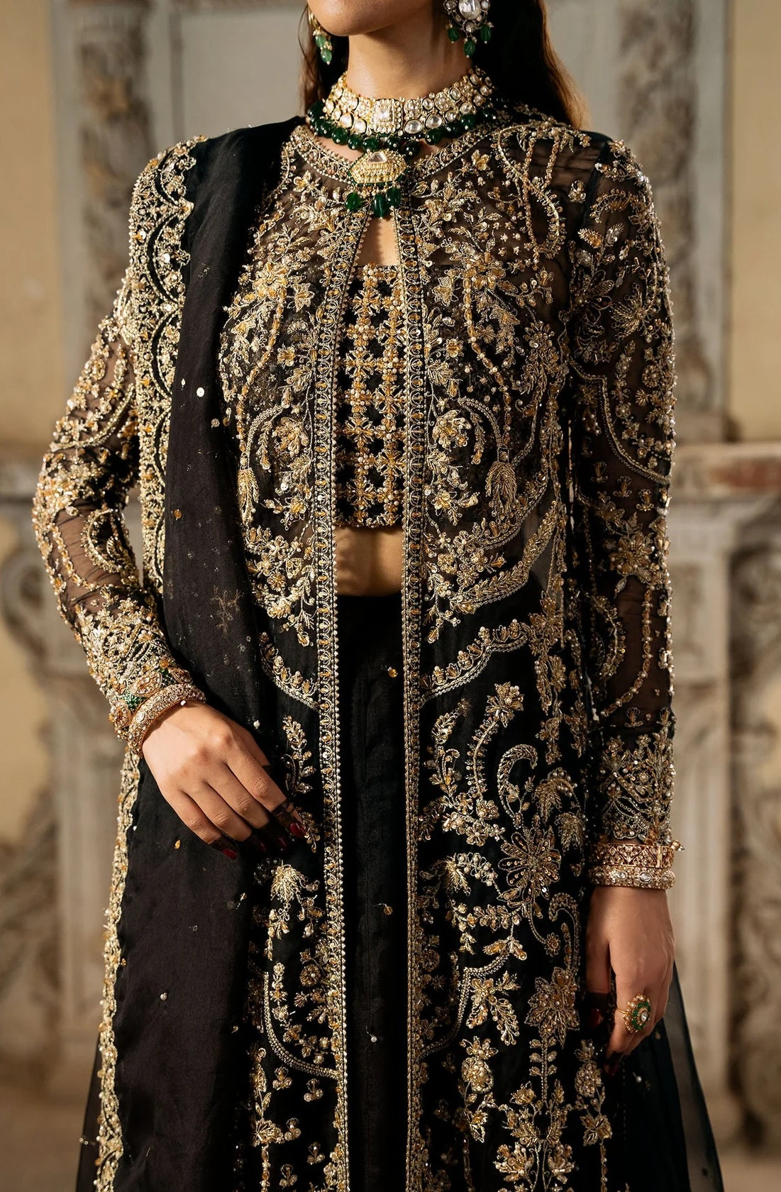 Kanwal Malik Luxury Organza Embroidered 3 Piece Unsticthed - Shahtaj