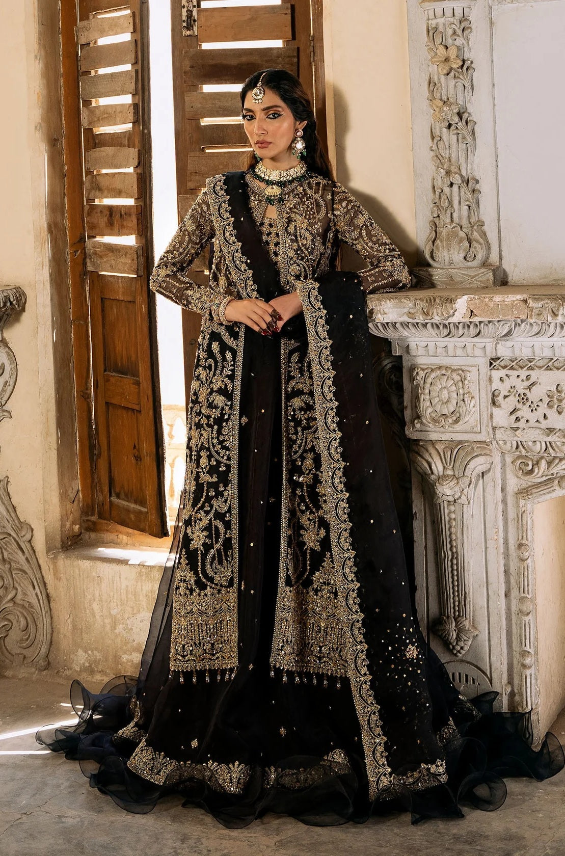 Kanwal Malik Luxury Organza Embroidered 3 Piece Unsticthed - Shahtaj