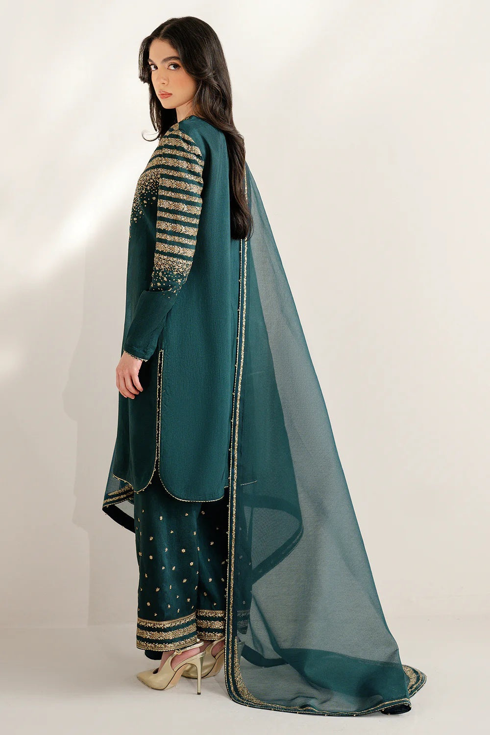 Jazmin Luxury Raw Silk Embroidered Unstitched 3 Piece