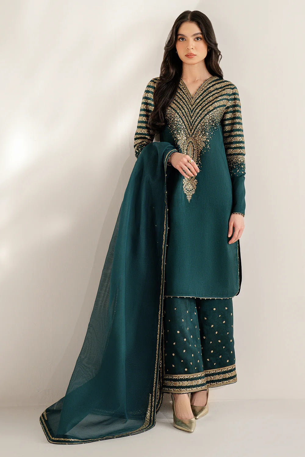 Jazmin Luxury Raw Silk Embroidered Unstitched 3 Piece