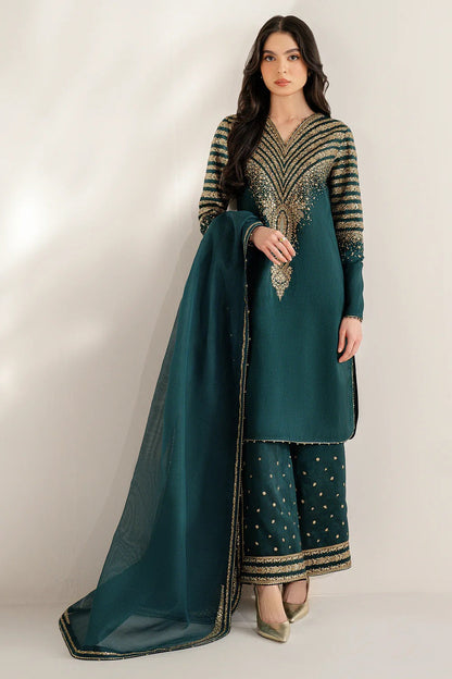 Jazmin Luxury Raw Silk Embroidered Unstitched 3 Piece