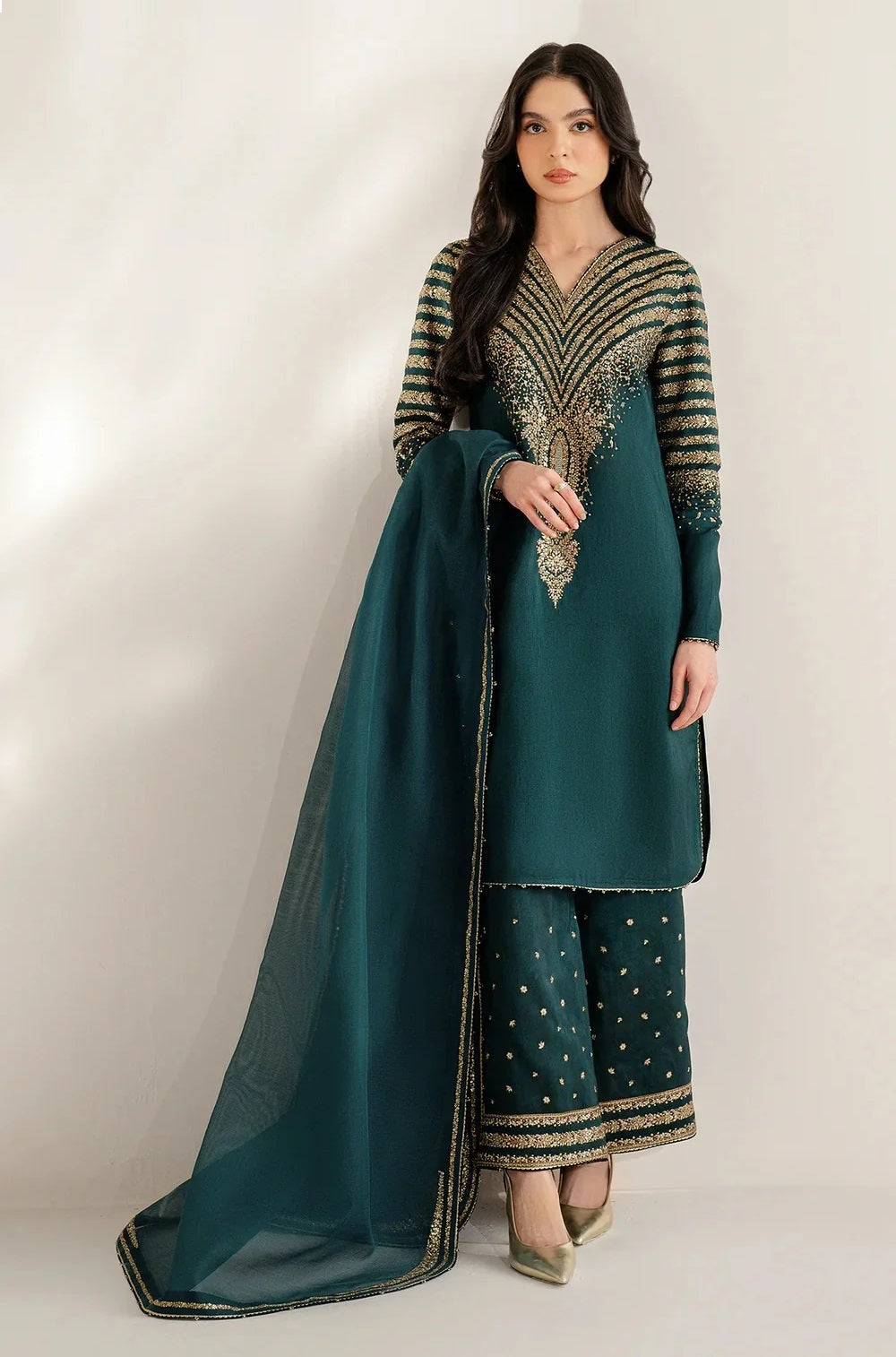 Jazmin Luxury Raw Silk Embroidered Unstitched 3PC Suit