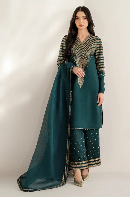 Jazmin Luxury Raw Silk Embroidered Unstitched 3PC Suit