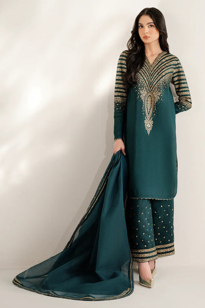 Jazmin Luxury Raw Silk Embroidered Unstitched 3 Piece