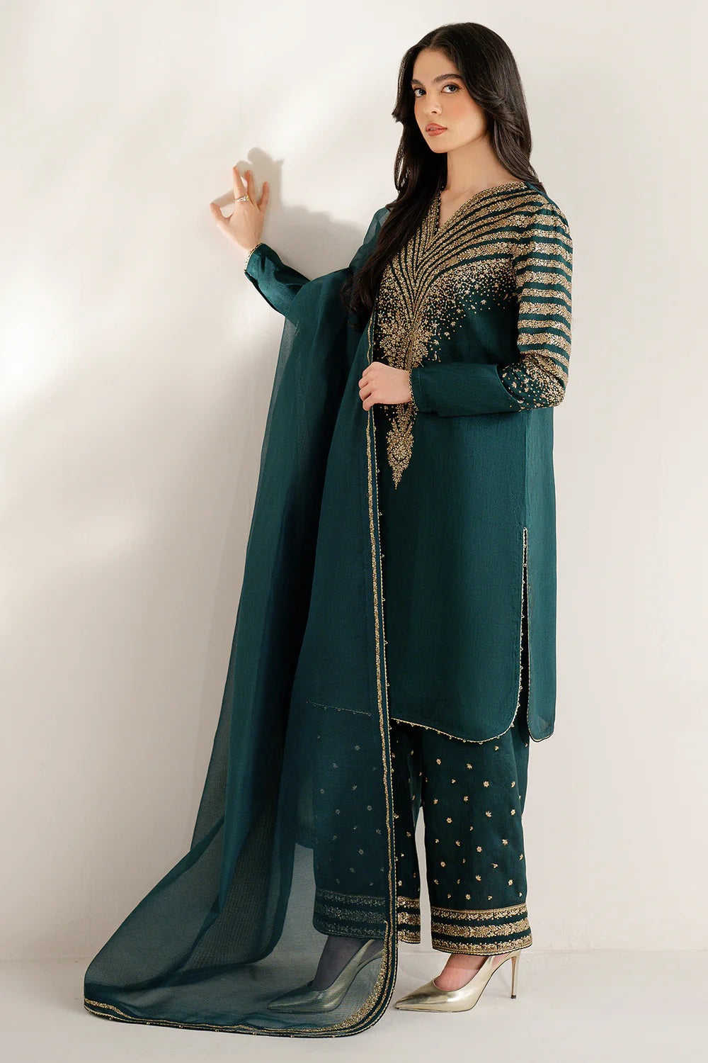 Jazmin Luxury Raw Silk Embroidered Unstitched 3 Piece