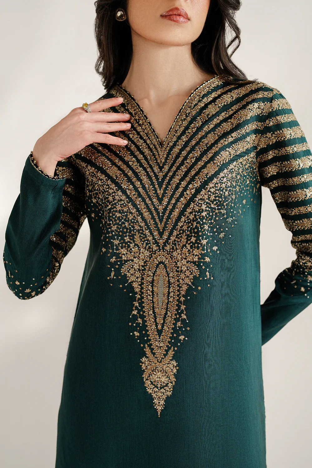 Jazmin Luxury Raw Silk Embroidered Unstitched 3 Piece