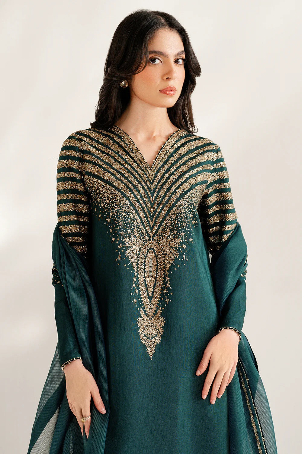 Jazmin Luxury Raw Silk Embroidered Unstitched 3 Piece
