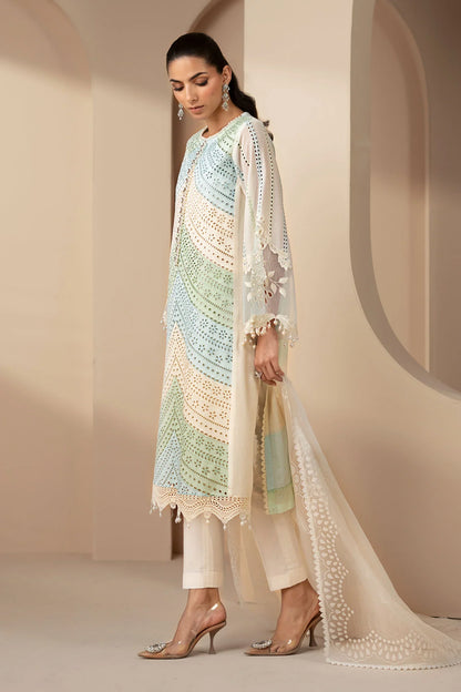Maria.B Luxury swiss Lawn Chikenkari Unstitched Embroidered 3Pc Suit