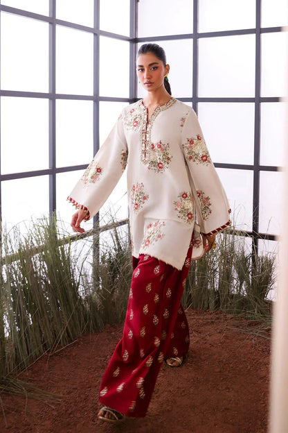 Ethnc Luxury Raw Silk HAnd Made Collection Ethnc - Off White