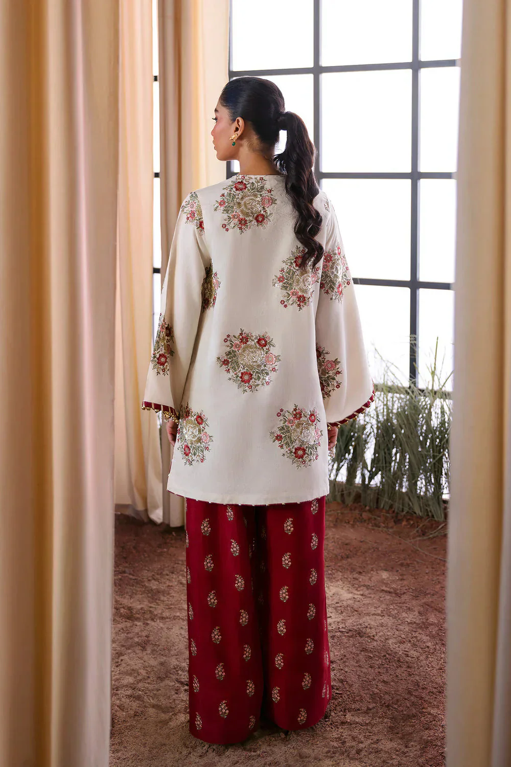 Ethnc Luxury Raw Silk HAnd Made Collection Ethnc - Off White