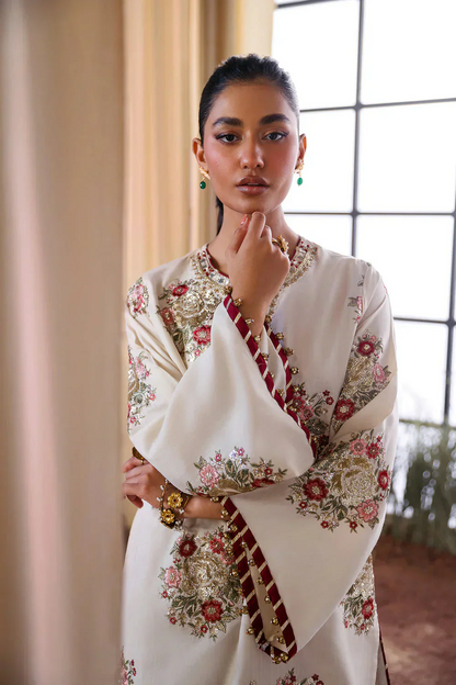 Ethnc Luxury Raw Silk HAnd Made Collection Ethnc - Off White